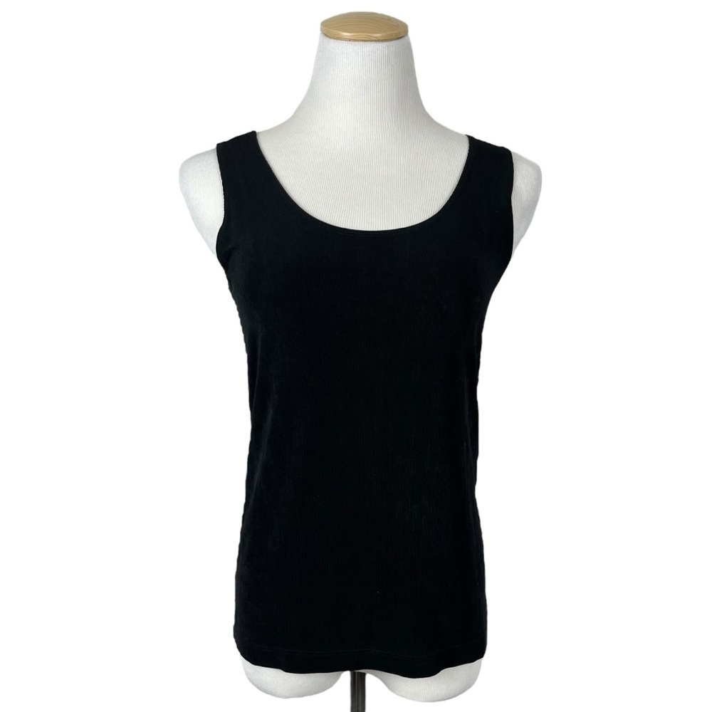 Vtg. Chico’s Travelers Black Stretchy Slinky Black Layering Tank Sz. 1 (US Sz S)